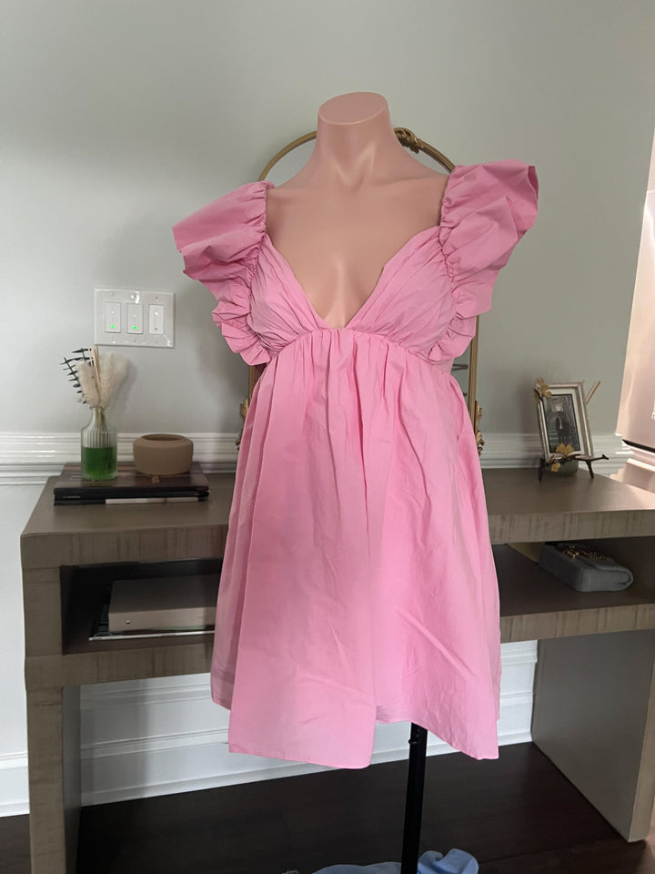 Amalfi Coast Baby Pink Mini Dress  West Main