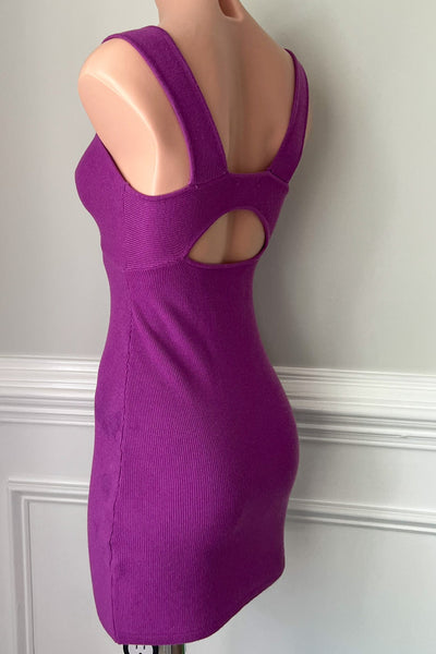Its Giving Body Purple Cut Out Mini Dress