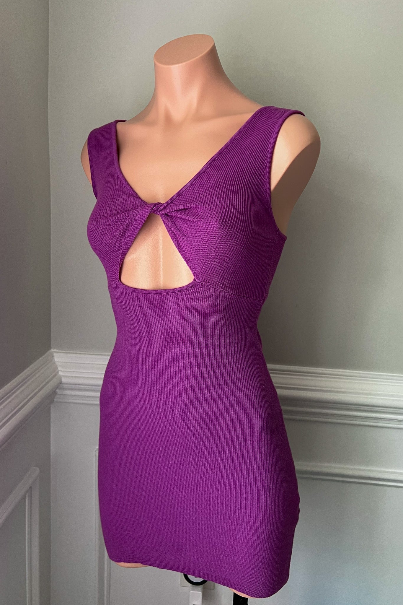 Its Giving Body Purple Cut Out Mini Dress