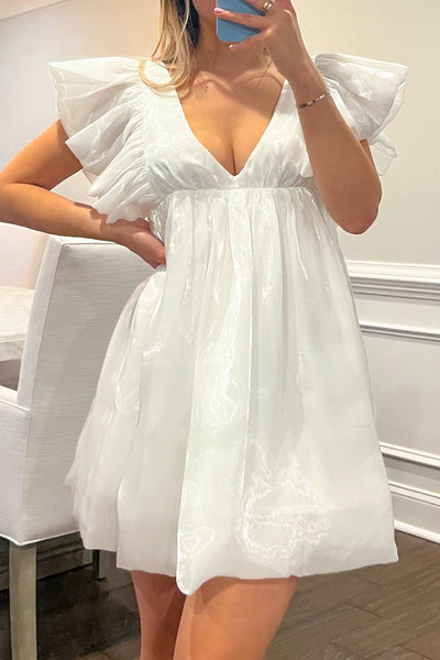 So Much Love White Babydoll Dress