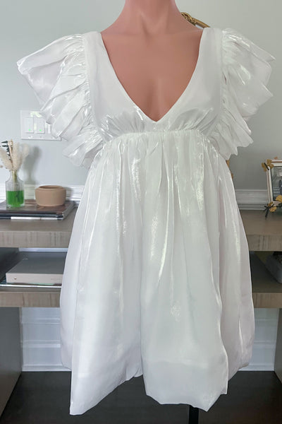 So Much Love White Babydoll Dress