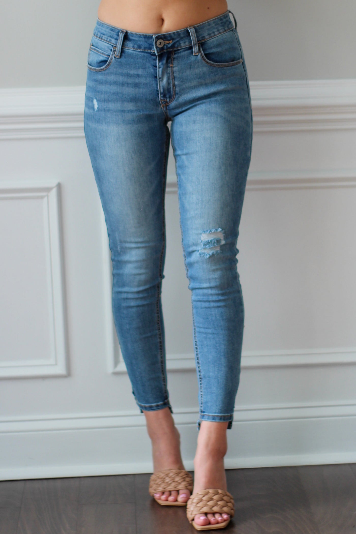 Mid-Rise Ankle Skinny