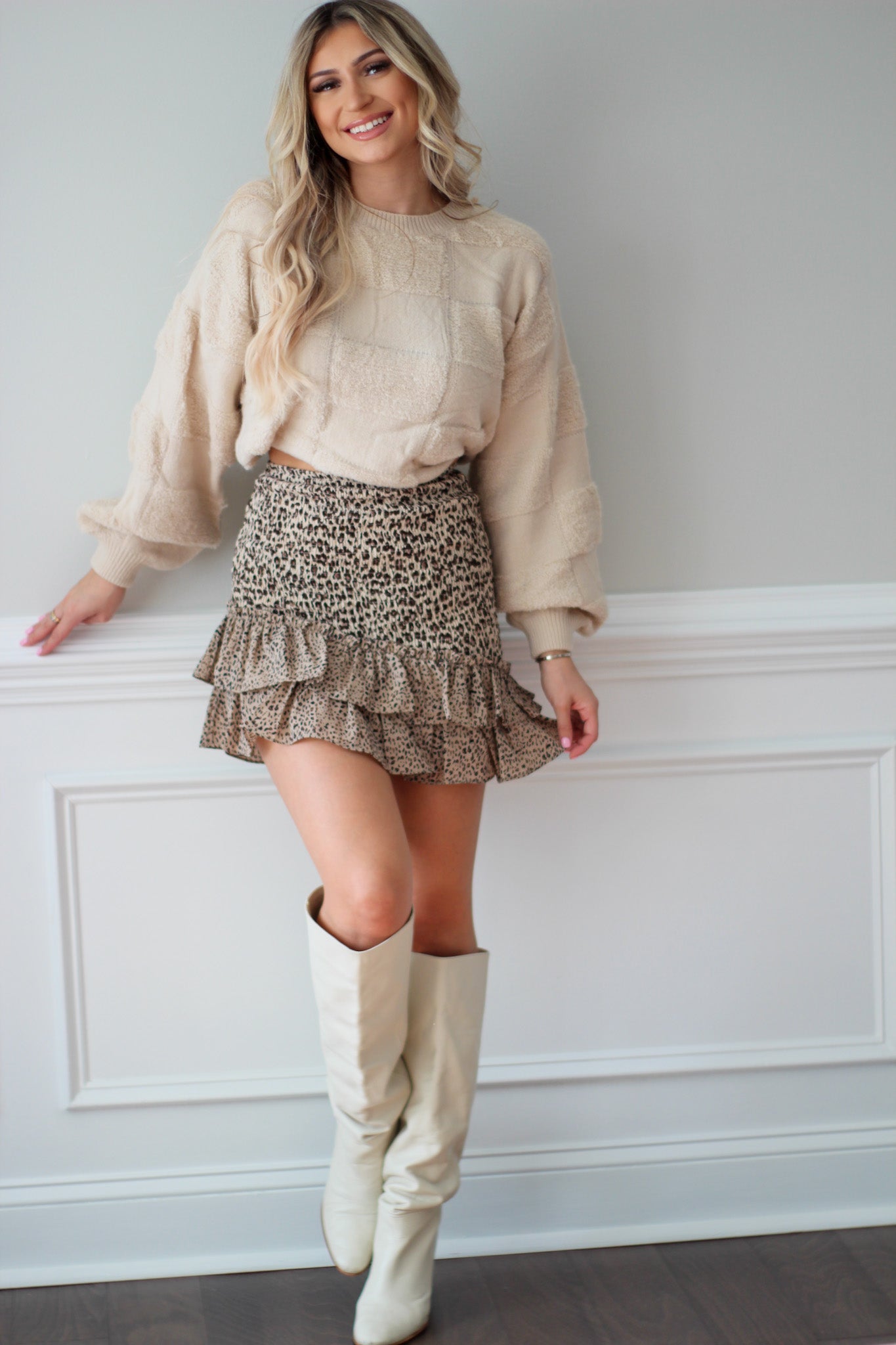 Leopard Dreams Mini Skirt